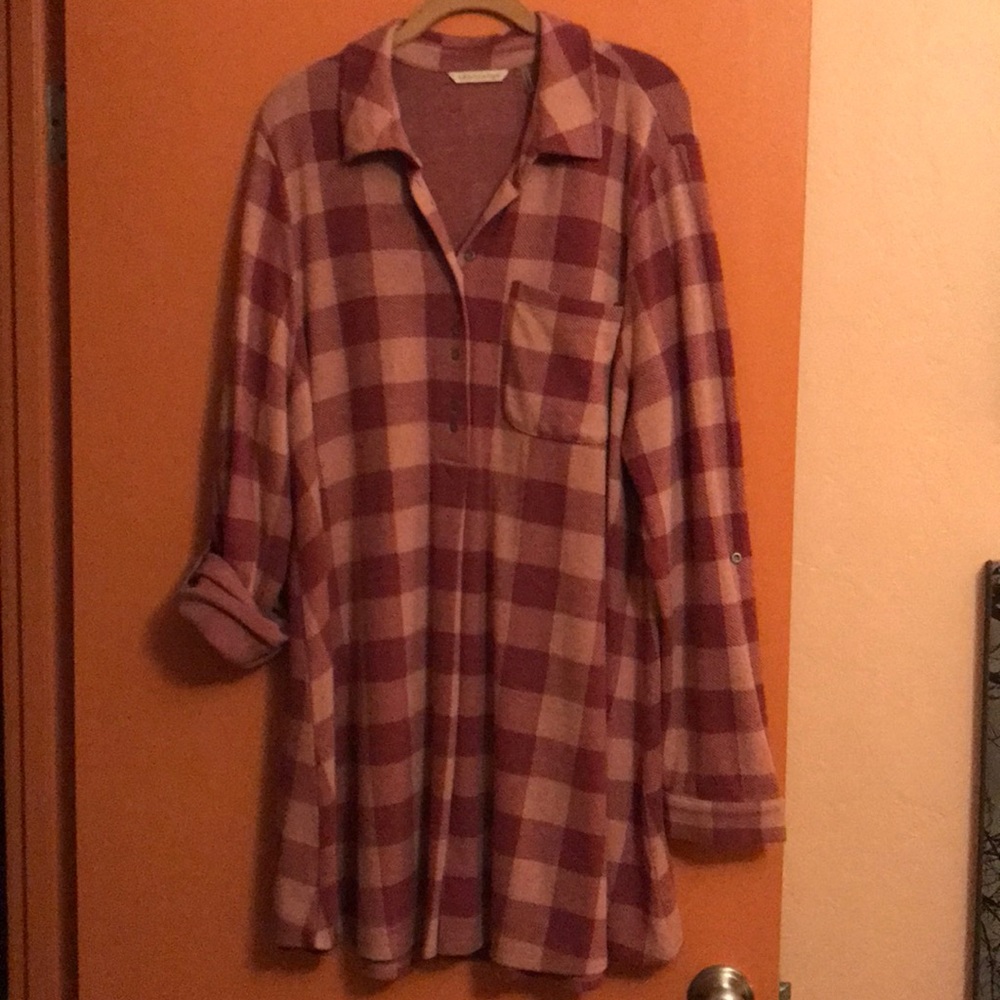 Super soft flannel tunic